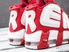 Кроссовки Nike Air More Uptempo x Supreme красные женские 2174-01