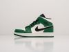 Кроссовки Nike Air Jordan 1 Mid зеленые женские 9296-01