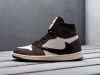 Кроссовки Nike Air Jordan 1 Mid x Travis Scott коричневые мужские 6089-01