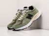 Кроссовки JJJJound x New Balance 990v3 зеленые мужские 13815-01