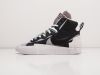 Кроссовки Nike x Sacai Blazer Mid черные мужские 15000-01