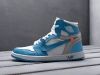 Кроссовки Nike Air Jordan 1 Mid x Off-White голубые мужские 9422-01