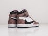 Кроссовки Nike Air Jordan 1 Mid x Travis Scott коричневые мужские 9882-01