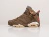 Кроссовки Nike x Travis Scott Air Jordan 6 коричневые мужские 8443-01