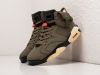 Кроссовки Nike x Travis Scott Air Jordan 6 зеленые женские 13663-01