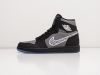 Зимние Кроссовки Dior x Nike Air Jordan 1 черные женские 9696-01