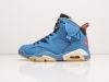 Кроссовки Nike x Travis Scott Air Jordan 6 голубые мужские 13646-01