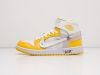 Кроссовки Nike Air Jordan 1 Mid x Off-White желтые мужские 9977-01