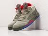 Кроссовки Nike Air Jordan 5 зеленые мужские 13157-01